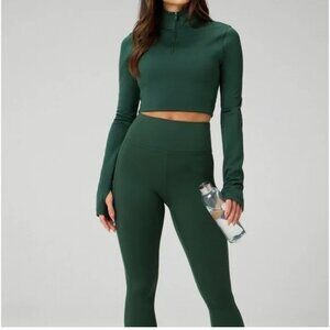 NWT Fabletics Cold Weather Half-Zip Top (S) + Cold Weather Pocket Legging (M)